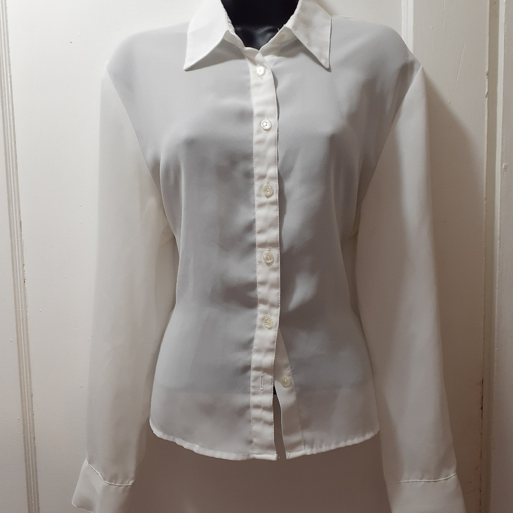 Vintage Maurices White Buttondown Dress Shirt